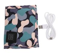 ERINGOGO Chauffe Biberon USB Réutilisable Chauffe Biberon Portable pour Bouteilles de Lait Maternel Accessoire Pratique pour Voyage avec Isolation Équilibrée Camouflage Noir