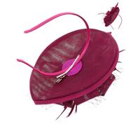ERINGOGO Chic Headdress Plumes et Voilette Bandeau et Élégant pour Fête et Photo Accessoire Coiffure et Rose