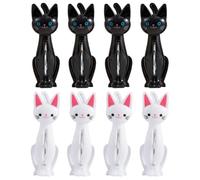 ERINGOGO Clip de scellage en fer, 8pcs pinces à serviettes coupe-vent multifonction en forme de chat pour bureau et extérieur, attache pratique pour linge