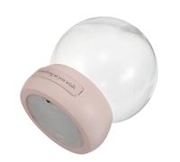 ERINGOGO Cloche en Verre Transparente LED Rose Éternelle Rose, Dôme Décoratif de Table Anti-poussière, Socle Sphérique Lumineux, Présent Saint-Valentin, Vitrine D’Exposition Élégante