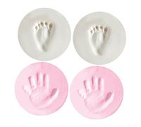 ERINGOGO Coffret 4pcs Empreinte de Main et Pied en Boue pour Bébé, Garde et Enregistre la Croissance des Garçon et Filles, pour Présent de Naissance et Décoration de Cabinet