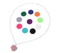 ERINGOGO Collier Pendentif Diffuseur Huiles Essentielles En Acier Inoxydable 30mm Collier Vintage Et Élégant Accessoire Présent Pour Femme Bijoux Parfumés Mode