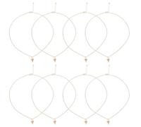ERINGOGO Collier Pendentif Pizza en Alliage Doré, Lot de 8 Pièces, Bijou Amitié Créatif Pendentif Fromage, Présent pour Usage Quotidien ou Remise de Diplôme