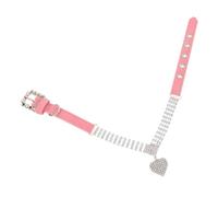 ERINGOGO Collier pour Animaux de Compagnie à Paillettes Réglable M 9 Cm, Bijoux pour Animaux de Compagnie avec Pendentif Cœur, Collier Strass pour Petits Chiens, Chats et Chiots,