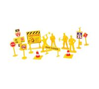 ERINGOGO Cônes De Signalisation en Plastique Panneaux De Signalisation Jouets Barrage Routier Jouets Panneaux De Transport