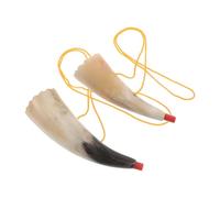 ERINGOGO Corne de Bœuf Naturelle, 2 Pièces Prise Ergonomique et Forte Portée de Transmission pour Spectacles Traditionnels et Manifestations Ethniques