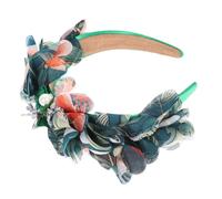 ERINGOGO Couronne De Fleurs Perles Artificielles Bandeau Floral Fait Main Pour Femmes Accessoire De Mariage Et Décoration De Fête Été Modèle Hawaïen - Foncé