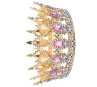 ERINGOGO Couronne Miss Élégante pour Mariage en Alliage Rose, Tiare de Mariée Chic Accessoires pour Cheveux, pour Photo Prop et Festivals