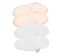 ERINGOGO Coussinet Anti-transpiration Lavable pour Aisselles Femmes, Lot 2 Paires, Absorbant et Invisible, Blanc et Beige Peau en Maille Respirante, Protection Discrète pour Été et Voyage