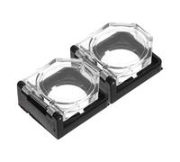 ERINGOGO Couvercle de Bouton-poussoir Rond 22mm en PC Mécanisme à Ressort et Protection Anti-poussière, Lot de 2 pour Interrupteurs Électriques en Usage Extérieur et Domestique