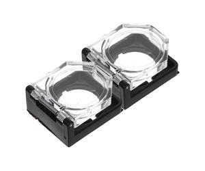 ERINGOGO Couvercle de Bouton-poussoir Rond 22mm en PC Mécanisme à Ressort et Protection Anti-poussière, Lot de 2 pour Interrupteurs Électriques en Usage Extérieur et Domestique