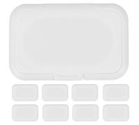 ERINGOGO Couvercle Rabattable Réutilisable Compatible Diverses Boîtes Protection Anti-poussière Pratique en Plastique Blanc 30pcs pour Lingettes Bébé