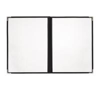 ERINGOGO Couverture de Dossier de Menu en Pvc Transparent, Portable Coins Arrondis, Haute Pénétration pour Classeur à Couverture de Menu Pratique et Solide