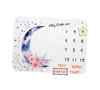 ERINGOGO Couverture Mensuelle pour Bébé Garçon et Fille Tableau de Croissance Tissu Doux en Velours Taille Moyenne 100X100 CM Couverture Photo Créative pour Souvenirs de Croissance et