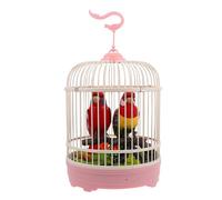 ERINGOGO Créatif Cage à Oiseaux Réaliste en Plastique Mouvements et Sons pour Garçon et Filles, Interactif à Induction Adapté la Décoration Maison et Bureau
