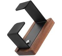 ERINGOGO Crochet Mural en Bois de Hêtre Noir pour Lavabo, Crochet de Salle de Bain sans Perçage, Support Suspendu Polyvalent pour Serviette et Rangement, Accessoire Pratique pour Salle