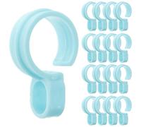 ERINGOGO Crochets Coupe-vent Pratiques Adaptés pour Tringles de 29-36mm Bleu en Plastique Lot de 25 pour Cintres Cuisine et Dortoir