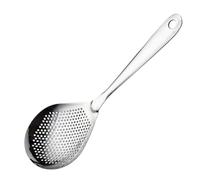 ERINGOGO Cuillère Passoire Acier Inoxydable à Longues Fentes Filtre Tamis Fin Manche Scald avec Crochet pour Cuisine Maison et Restaurant