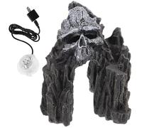 ERINGOGO Décor Aquarium Grotte Résine Simulée avec Lampe Cachette Poisson Aquarium Modèle Cachette Reptile et Crevette Ornement Décoration Fond Tank