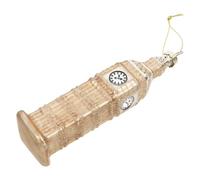 ERINGOGO Décoration Big Ben en Verre à Suspendre, Ornement Modèle Britannique Artistique, Décoration Noël pour Sapin et Intérieur, Sculpture Lumineuse Originale, Décor Architectural