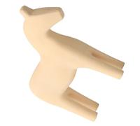 ERINGOGO Décoration Cheval en Bois Beige Petit Modèle, Statue Équestre Créative pour Bureau et Salon, Accessoire Décoratif Original pour Maison et Anniversaire, Sculpture Artisanale Bois