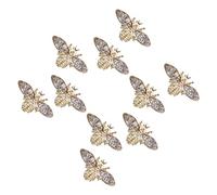 ERINGOGO Décorations Ongles Abeilles En Alliage 10 Pièces, Accessoires Nail Art Rétro Pour Mariage, Fête Et Maquillage Scénique, Faciles à Appliquer Et Solide