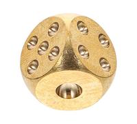 ERINGOGO Dés en Cuivre Massif Petit Accessoire de Jeu pour Intérieur et Extérieur, Couleur Dorée, Léger et Agréable à Manipuler, pour Loisirs Maison, Jeux de Table et Apprentissage