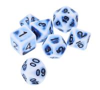 ERINGOGO Dés Polyédriques Rétro pour Jeux de Société 7 Pièces Accessoires Amusants et Portables pour Fêtes et Réunions