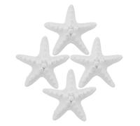 ERINGOGO Diffuseur D’aromathérapie Blanc Étoile de Mer 4 Pièces en Plâtre | Décor Côtier Élégant, Diffusion Passive sans Électricité, Usage Bureau et Bagage, Format Compact