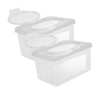 ERINGOGO Distributeur De Lingettes Bébé Couvercle Antidérapant, Contenant Réutilisable En Pp, Lot De 2, Boîte Porte-lingettes Pour Salle De Bain Et Chambre D'garçon Et Filles, Pratique Et Portable