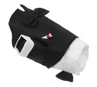 ERINGOGO Dog Prince Tuxedo Suit for Small Pets Formal Wedding Party Attire with Bow Tie Easy-Wear Pet Costume for Dogs and Cats Birthday Halloween Christmas Outfit