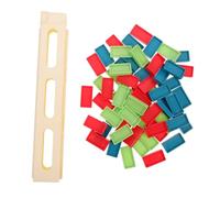 ERINGOGO Domino Éducatif pour Garçon Fille Jeu de Construction Plastique Set pour Partage et Interaction Parent Garçon Fille Stimulant Social et Ludique Couleur Aléatoire Couleur Aléatoire
