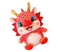 ERINGOGO Dragon Plush Doll Mascotte de Dragon Peluche Rouge pour Décoration de Nouvel an Chinois