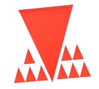 ERINGOGO Drapeaux de Sécurité pour Vélo et Fauteuil Roulant Lot de 10 en Fibre de Verre Rouge, Accessoires Triangles de Signalisation PVC, Adaptés aux Garçon et Filles, Visibilité Accrue