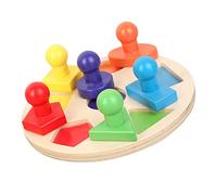 ERINGOGO Éducatif Bois pour Garçon Fille Assortiment de Formes Géométriques Colorées Développement de Jeu de Matériel Pédagogique Sûr pour Apprentissage Précoce