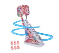 ERINGOGO Électrique Piste Lumineuse Petit Ours avec Musique et Lumières LED pour Garçon Fille Jeu Éducatif Interactif Alliant Piste de Course et Toboggan pour Garçons et Filles Intérieur