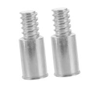 ERINGOGO Embout de Manche à Balai de Rechange Installation Facile Design Fileté Externe en Alliage D'aluminium Argenté, Diamètre 25mm Lot de 2 Pièces pour Balai Intérieur et Extérieur