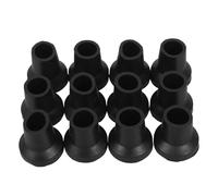 ERINGOGO Embouts en Caoutchouc Antidérapants pour Cannes de Marche Lot de 12 Pièces Diamètre 16 MM Compatibles Cannes Quatre Pieds Couleur Noire Accessoires Sécurité pour Personnes