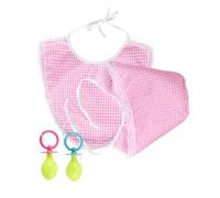 ERINGOGO Ensemble Cosplay Adulte Bébé Comprenant Bavoir Rouge, Chapeau Original et Tétine Géante Bleue, Accessoire Costume Cosplay Unisexe pour Fêtes, Déguisements et Événements à Thème