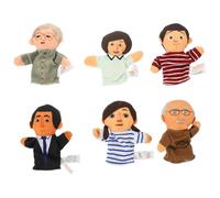 ERINGOGO Ensemble de 6 Poupées à Doigts en Tissu Représentant Une Famille Colorée, Interactif Éducatif pour Garçon et Filles, Marionnettes à Doigts pour Éveil et Motricité Fine, Maison