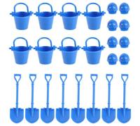 ERINGOGO Ensemble de 8 Mini-pelles et Casques de Chantier, Accessoire de Diorama avec Casque de Pompier Miniature, Seau pour décoration de maquettes et d'aménagements paysagers, Outils de