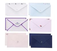 ERINGOGO Ensemble de 8 Sets de Papier à Lettres A5 avec enveloppes, Surface d'écriture Lisse en Papier, idéal pour Correspondance Chic et Notes