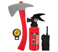 ERINGOGO Ensemble de Jeu de Pompier pour Garçon et Filles Kit de Démarrage avec Extincteur Factice Accessoires de Lutte L’Incendie Costume de Pompier 4 Pièces pour Couleur Aléatoire