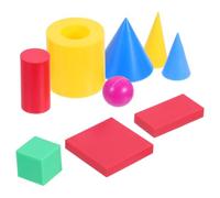 ERINGOGO Ensemble de Solides Géométriques 3d et Sphère Cylindre, Cône en Plastique Cube pour Apprentissage et Développement Pensée Logique des Garçon et Filles