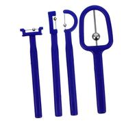 ERINGOGO Ensemble D'entraînement Langue 4 Pièces Bleu Plastique Outil Exercice Musculaire Oral Orthophonie Rééducation Orale Et Labiale Améliore Prononciation Communication Garçon Et Filles Adultes