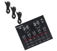 ERINGOGO Ensemble Micro à Condensateur avec Table De Mixage Sonore Réglable, Carte Son Domestique Et Effets De Changement De Voix pour Streaming en Direct, Compatible Livestreamers Et Ktv