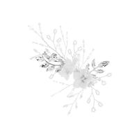 ERINGOGO Épingle à Cheveux Mariage Blanche à Fleur Strass Accessoire Cheveux Mariée Floral Élégant Ornement de Tête Femme pour Cérémonie et Fête Décoration Coiffure Nuptiale Légère