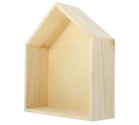 ERINGOGO Étagère Flottante de Style Rustique, Étagère Murale pour Salon, en Bois, en Forme de Maison, Surface Lisse, légère, pour Cuisine et décoration Murale