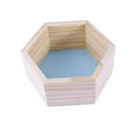 ERINGOGO Étagère Murale Hexagonale Massif Bleu Petit Format pour Décoration Chambre Garçon Fille et Magasin Vêtements Garçon Fille Rangement Créatif et Robuste Pin Naturel