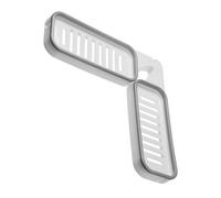 ERINGOGO Étagère Murale Rotative 180° sans Perçage 2-en-1 Rangement D’Angle Cuisine et Salle de Bain Support Stable Blanc/Gris Filtre Aération Pratique et Gain de Place